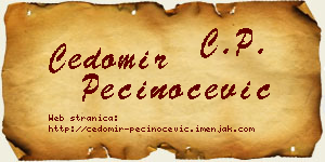 Čedomir Pečinoćević vizit kartica
